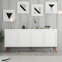 Hanah Home Lyon 81 Consola Blanco y Nogal